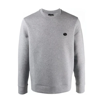 Emporio Armani Logo Patch Crewneck Sweatshirt Grey 8N1MD1-1JHSZ-0630