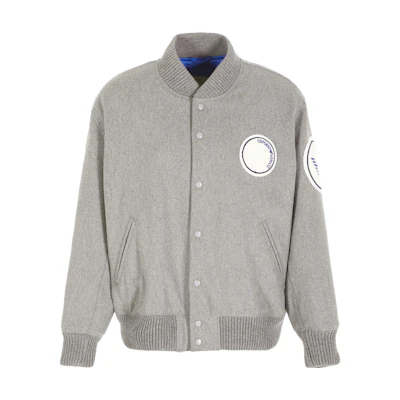 Emporio Armani Logo Patch Single-Breasted Jacket Men’s Grey 6R1B7A-1K16Z-06A8