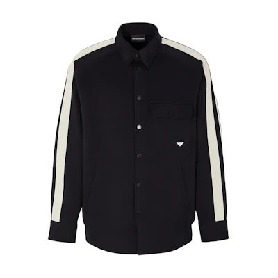 Emporio Armani Logo Patchwork Long-Sleeve Jacket for Men 6R1MF41-JHSZ1-0920