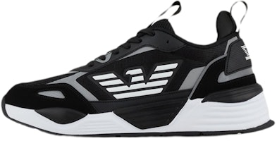 Emporio Armani Logo Patchwork Sneakers 'Black White' X8X070XK165N629 Emporio Armani Logo Patchwork Sneakers 'Black White' X8X070XK165N629