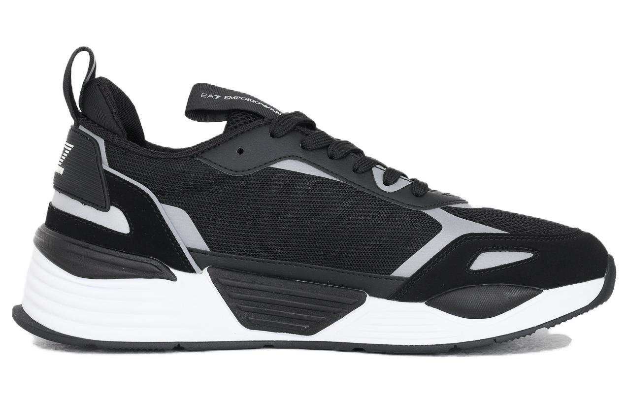 Order Emporio Armani Logo Patchwork Sneakers 'Hitam Putih' X8X070XK165N629