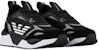 Emporio Armani Logo Patchwork Sneakers 'Hitam Putih' X8X070XK165N629