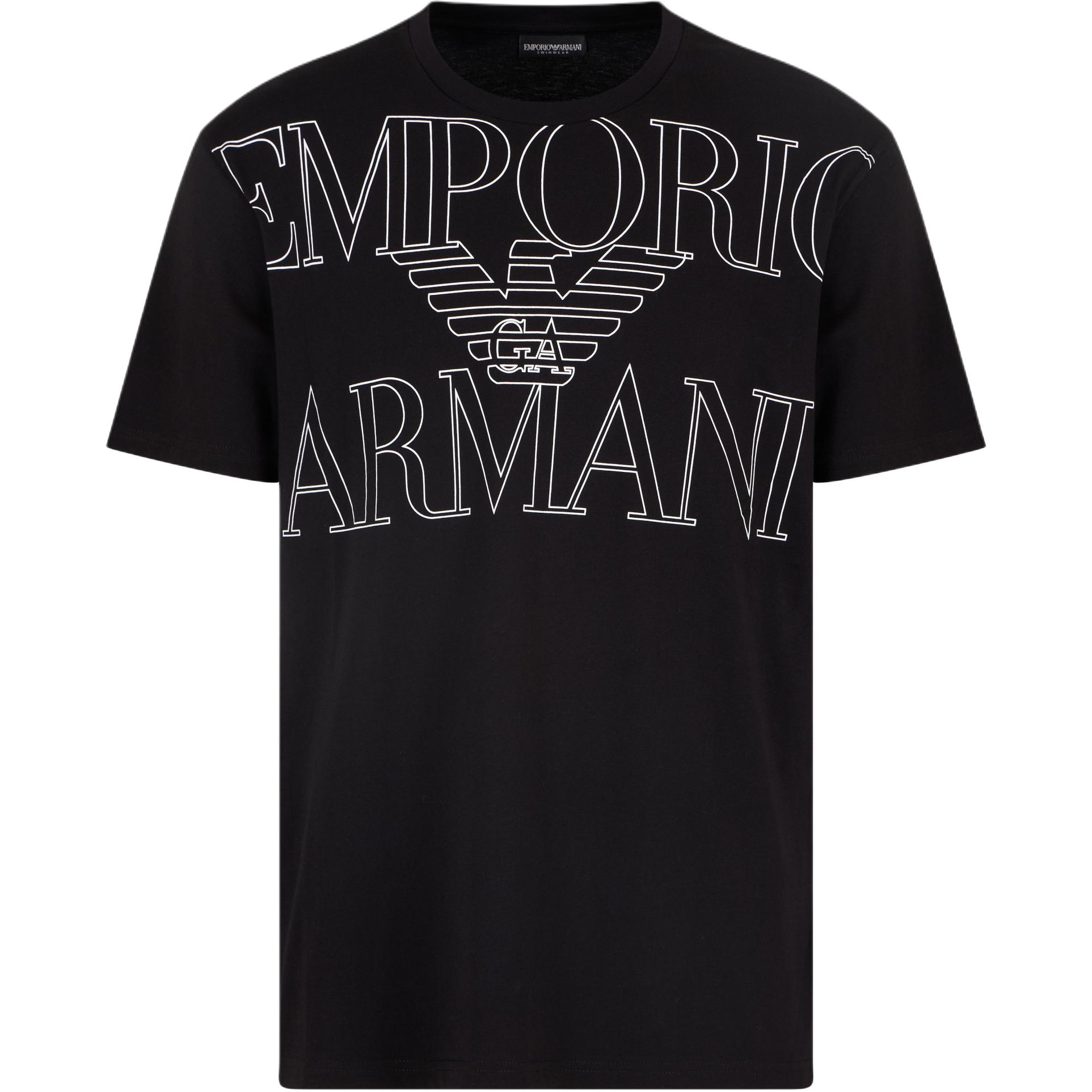 Emporio Armani Logo Print Crew Neck T-Shirt Black EM000574-AF12326-UC001