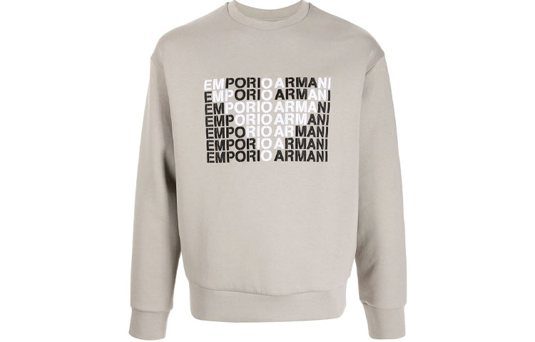 Emporio Armani Logo Print Crewneck Sweatshirt - Gray 6K1M62-1JHHS-Z144
