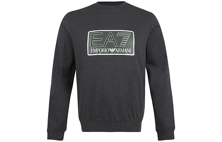 Emporio Armani Logo Print Crewneck Sweatshirt Dark Grey 6ZPM60-PJ05Z-03909