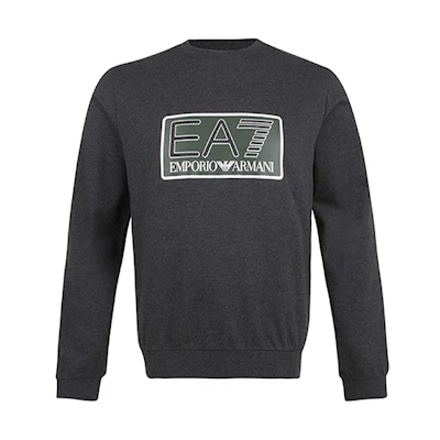 Emporio Armani Logo Print Crewneck Sweatshirt Dark Grey 6ZPM60-PJ05Z-03909
