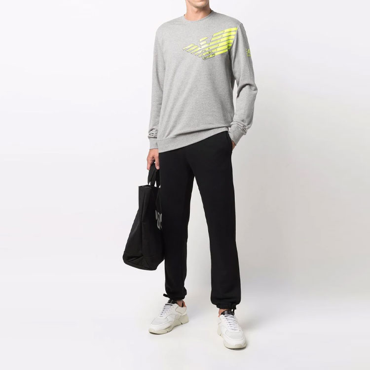 Emporio Armani Logo Print Grey Crewneck Sweatshirt 6KPM45-PJ05Z-3905 圖 3