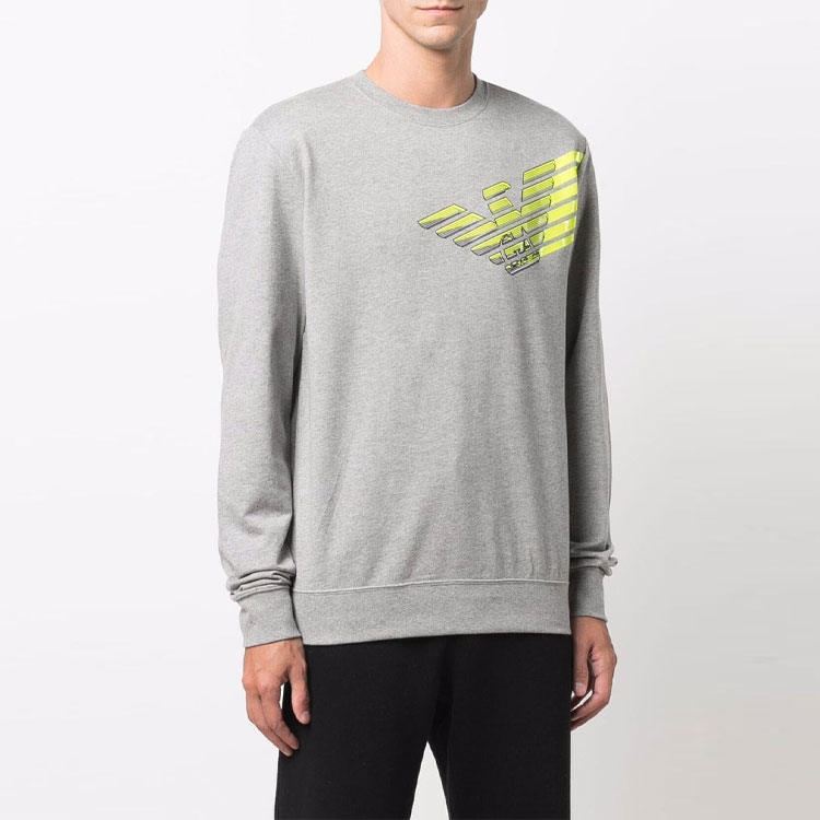 Emporio Armani Logo Print Grey Crewneck Sweatshirt 6KPM45-PJ05Z-3905 圖 4