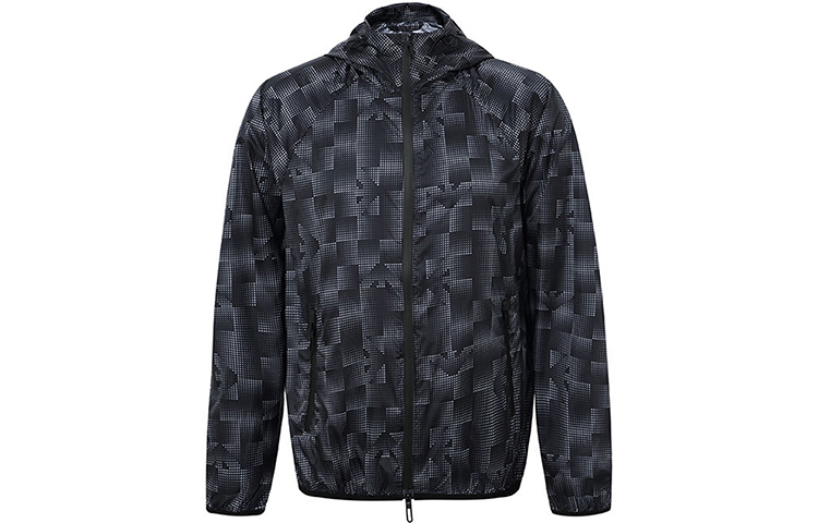 Emporio Armani Logo Print Hooded Jacket Black 3H1BA0-1NXIZ-0F102