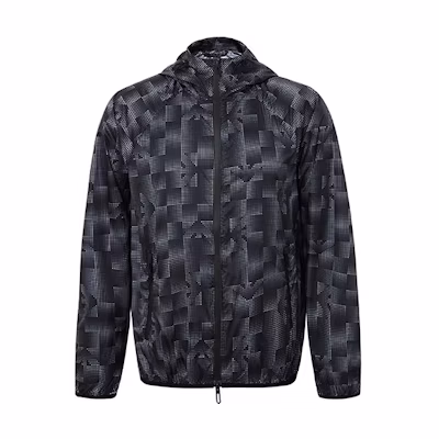 Emporio Armani Logo Print Hooded Jacket Black 3H1BA0-1NXIZ-0F102