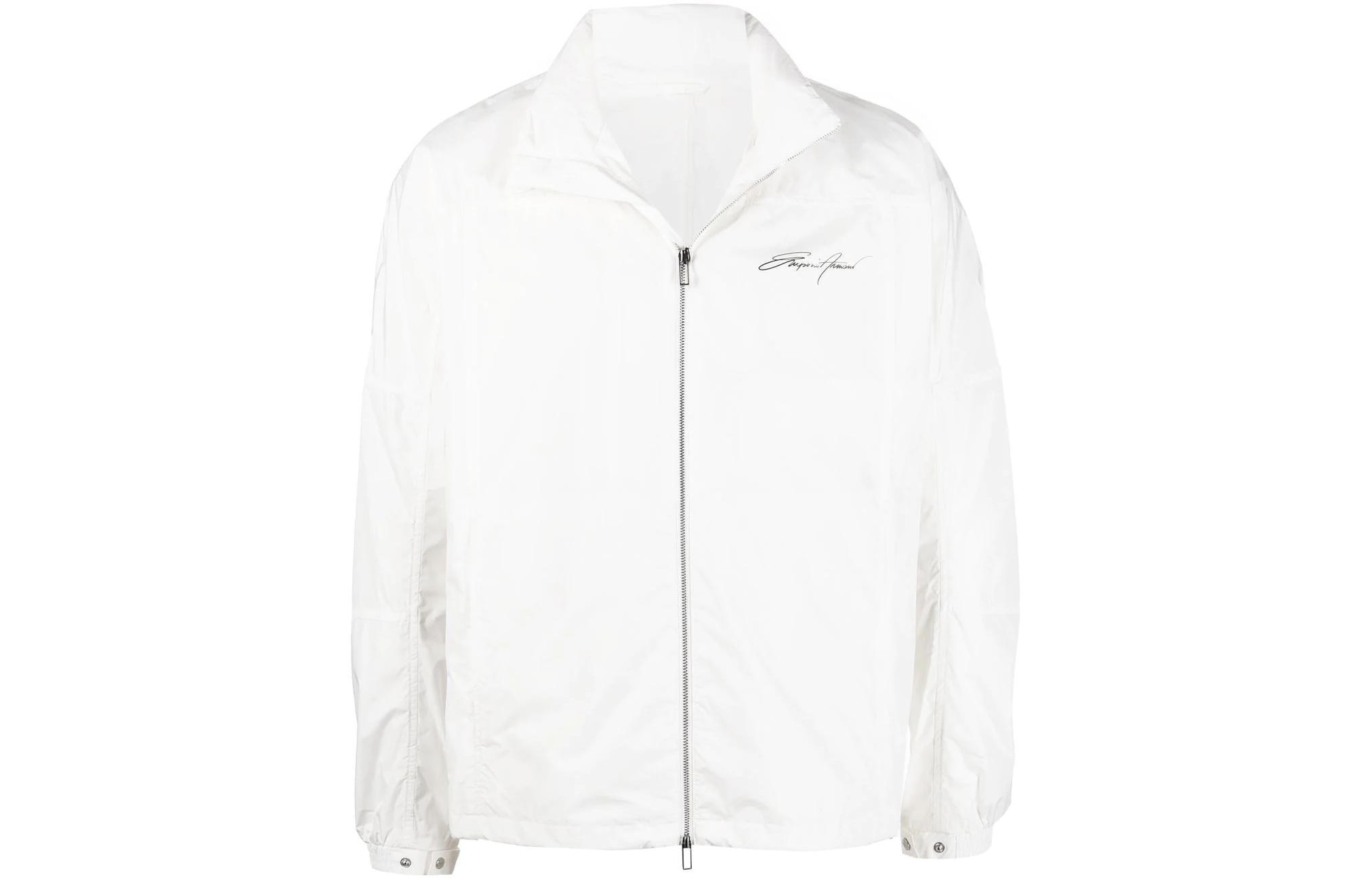 Emporio Armani Logo Print Lightweight White Jacket 3L1BC5-1NCGZ-0101
