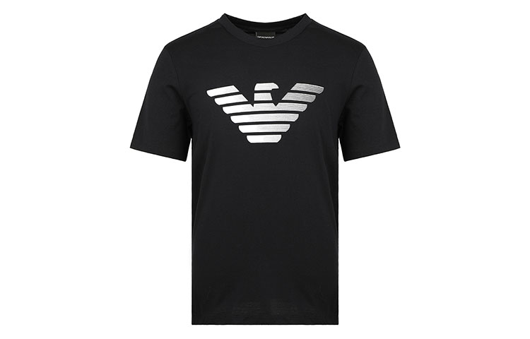 Emporio Armani Logo Print Navy Blue Casual Crew Neck T-Shirt 3H1TD0-1J30Z-0922