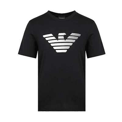 Emporio Armani Logo Print Navy Blue Casual Crew Neck T-Shirt 3H1TD0-1J30Z-0922