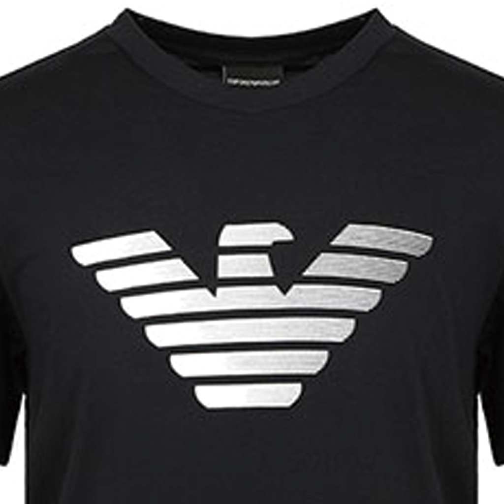 Details for エンポリオアルマーニ ロゴプリント ネイビーブルー クルーネックTシャツ 3H1TD0-1J30Z-0922