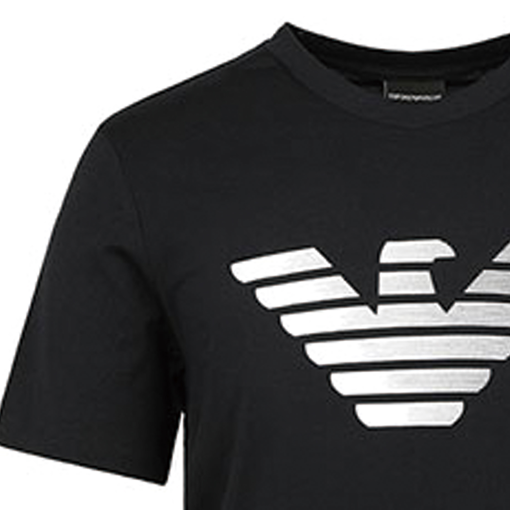 Sizing エンポリオアルマーニ ロゴプリント ネイビーブルー クルーネックTシャツ 3H1TD0-1J30Z-0922