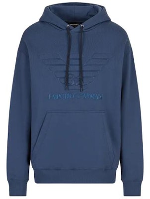 EMPORIO ARMANI Logo Print Navy Blue Hoodie Long-Sleeve 3R1M7Q-1JWEZ-0922 Buy EMPORIO ARMANI Logo Print Navy Blue Hoodie Long-Sleeve 3R1M7Q-1JWEZ-0922