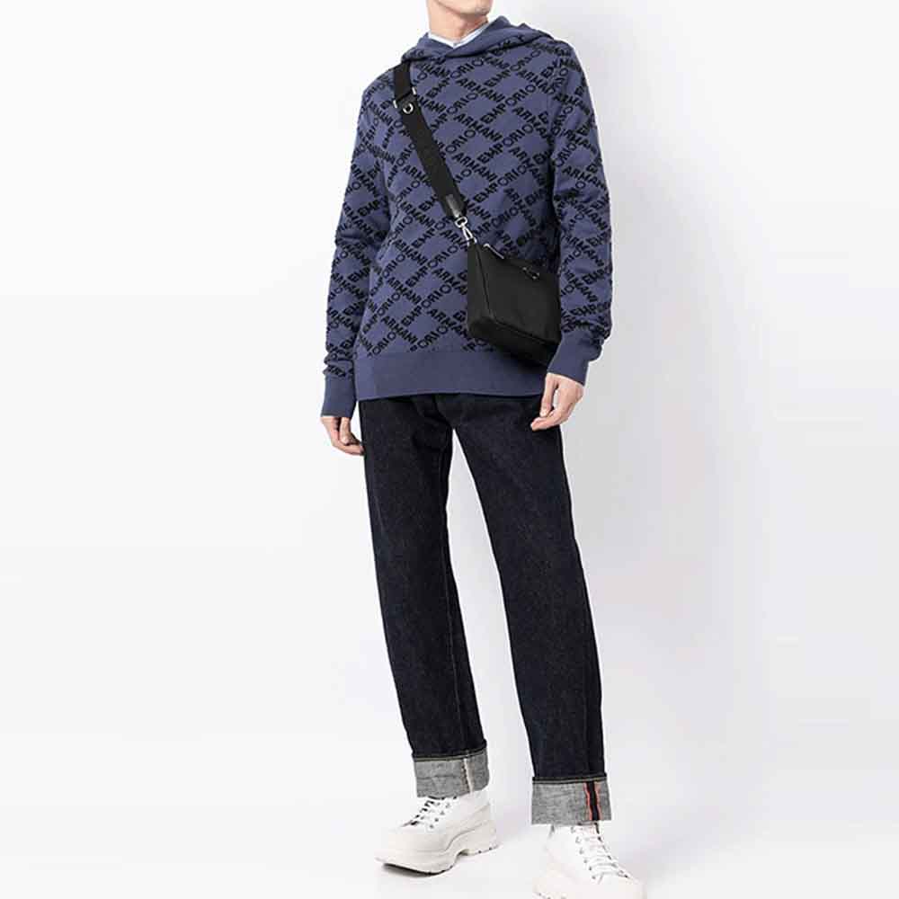 EMPORIO ARMANI Logo Print Pullover Hoodie Purple. 6K1MT9-1MD3Z-0931 圖 3