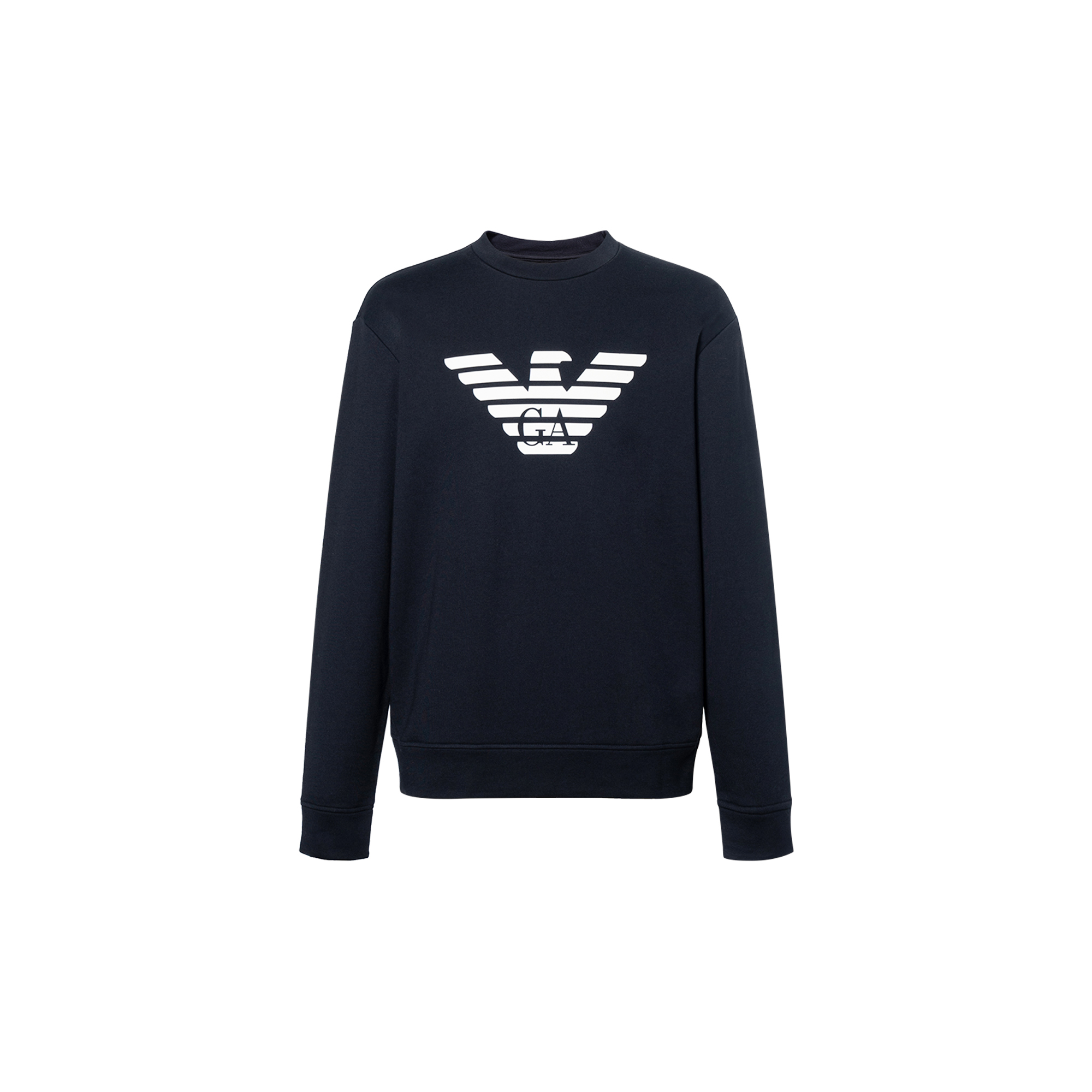 Emporio Armani Logo Print Pullover Sweatshirt - Dark Blue 8N1MR6-1JRIZ-F904