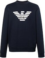 Emporio Armani Logo Print Pullover Sweatshirt - Dark Blue 8N1MR6-1JRIZ-F904 Emporio Armani Logo Print Pullover Sweatshirt - Dark Blue 8N1MR6-1JRIZ-F904