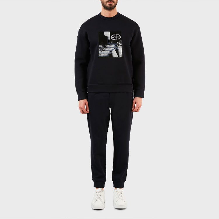 Emporio Armani Logo Print Pullover Sweatshirt - Dark Blue 6K1M96-1JUWZ-09D6 圖 3
