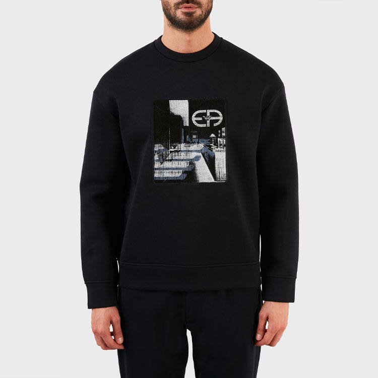 Emporio Armani Logo Print Pullover Sweatshirt - Dark Blue 6K1M96-1JUWZ-09D6 圖 4