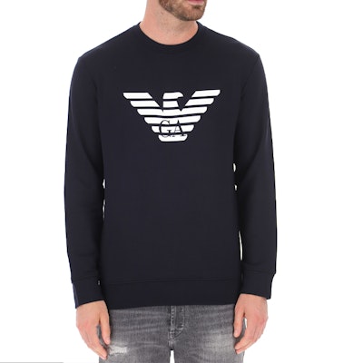 エンポリオアルマーニ ロゴプリント プルオーバースウェットシャツ - ダークブルー 8N1MR6-1JRIZ-F904 Shop エンポリオアルマーニ ロゴプリント プルオーバースウェットシャツ - ダークブルー 8N1MR6-1JRIZ-F904