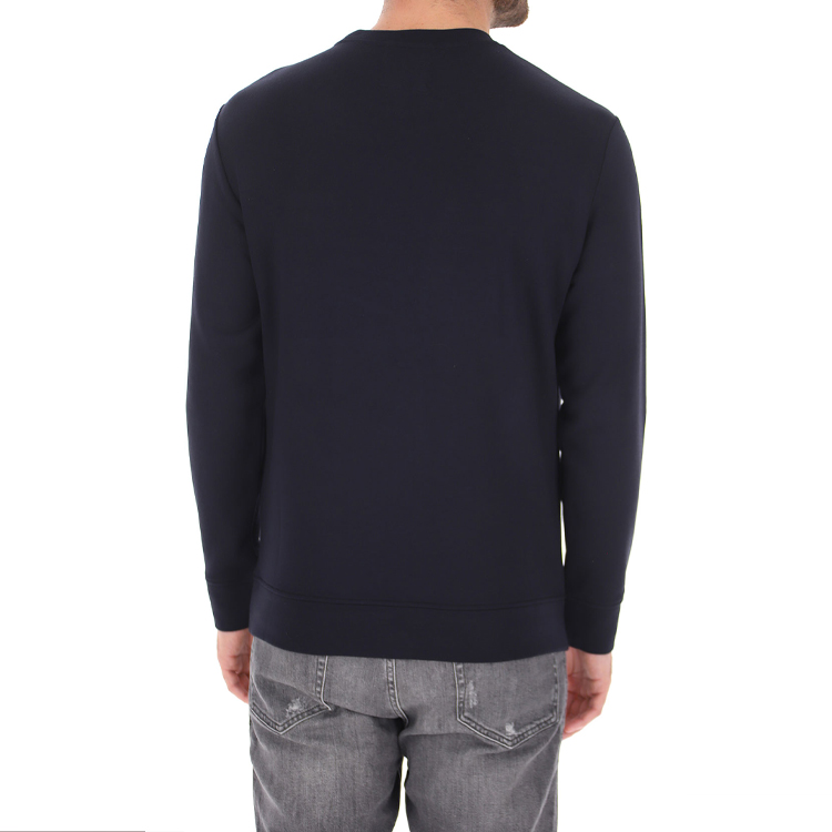 Purchase エンポリオアルマーニ ロゴプリント プルオーバースウェットシャツ - ダークブルー 8N1MR6-1JRIZ-F904