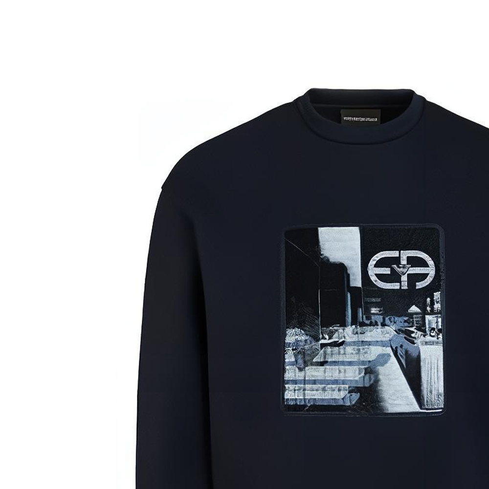 Emporio Armani Logo Print Pullover Sweatshirt - Dark Blue 6K1M96-1JUWZ-09D6 圖 6