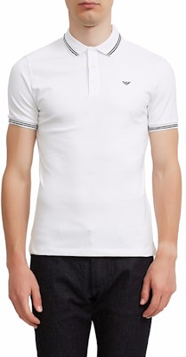 Emporio Armani Logo Print White Straight-Cut Short Sleeve Polo Shirt 8N1F30-1JPTZ-0100 Lookbook Emporio Armani Logo Print White Straight-Cut Short Sleeve Polo Shirt 8N1F30-1JPTZ-0100