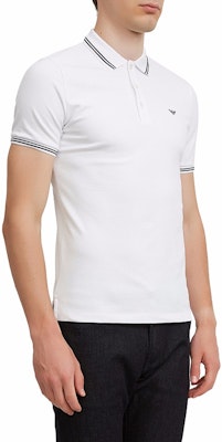 Emporio Armani Logo Print White Straight-Cut Short Sleeve Polo Shirt 8N1F30-1JPTZ-0100 Shop Emporio Armani Logo Print White Straight-Cut Short Sleeve Polo Shirt 8N1F30-1JPTZ-0100
