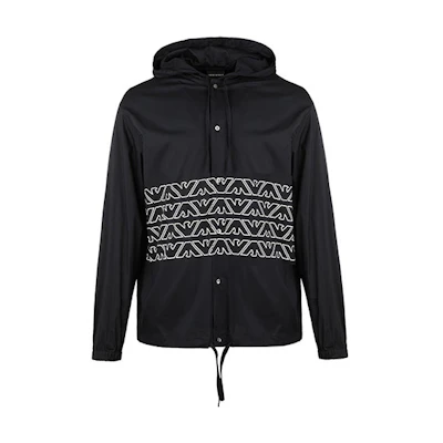 Emporio Armani Logo Printed Long Sleeve Hoodie Jacket 3H1C88-1N6RZ-0920