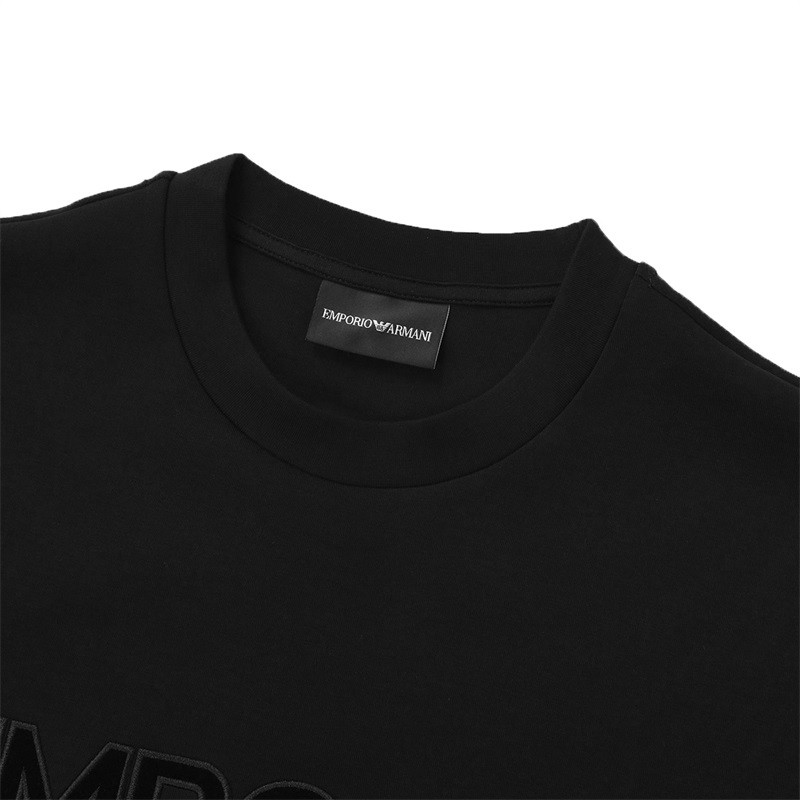 Sizing 엠포리오 아르마니 로고 풀오버 스웨트셔츠 블랙 6K1M97-1JHSZ-0999