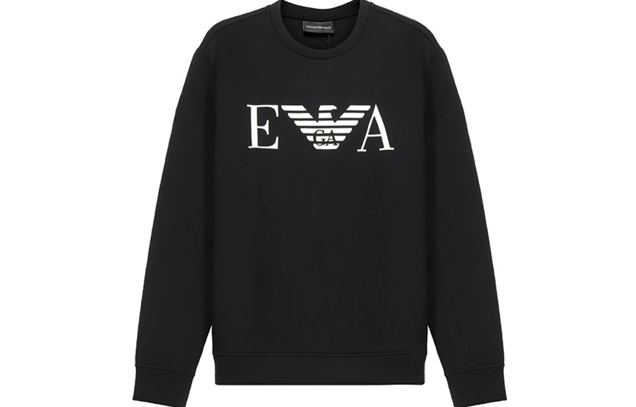 Emporio Armani Logo Pullover Sweatshirt Black/White Colorblock 6H1MP1-1JDSZ-0999