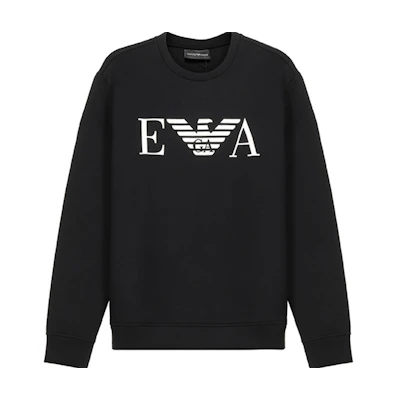 Emporio Armani Logo Pullover Sweatshirt Black/White Colorblock 6H1MP1-1JDSZ-0999