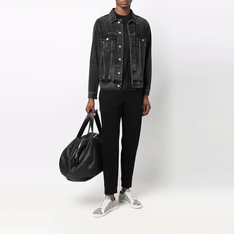 Lookbook Emporio Armani Logo Slim Fit Knit Jogger Pants Black 6K1PA0-1JHSZ-0920