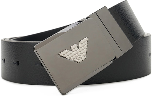 安普里奥阿玛尼黑色平滑扣皮带 3.5厘米宽 Y4S623YQ50X81386 Shop 安普里奥阿玛尼黑色平滑扣皮带 3.5厘米宽 Y4S623YQ50X81386