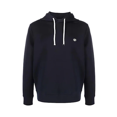 Emporio Armani Logo Solid Navy Blue Hoodie 8N1MD01-JHSZ-0920