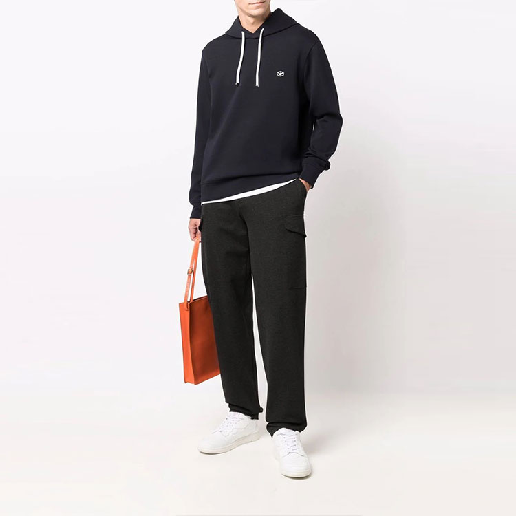 Emporio Armani Logo Solid Navy Blue Hoodie 8N1MD01-JHSZ-0920 圖 3