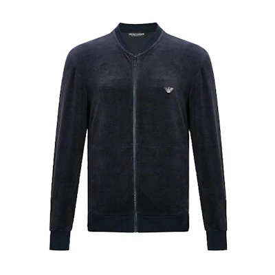 Emporio Armani Logo Solid Zip Jacket - Deep Navy 111738-0A589-00135