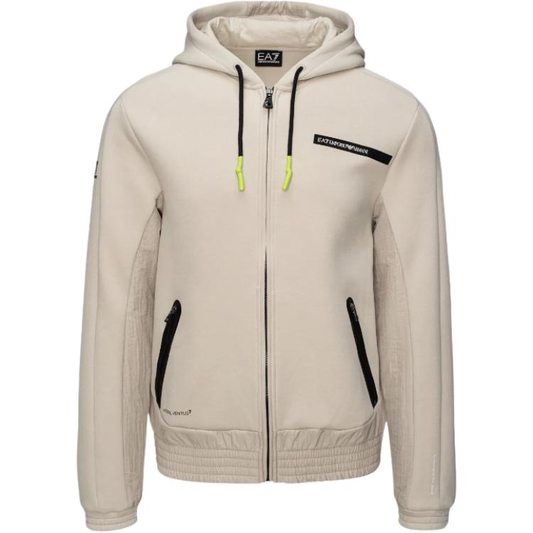 Emporio Armani Logo Zip-Up Hoodie Jacket Off-White 3DPM19-PJUXZ-1946