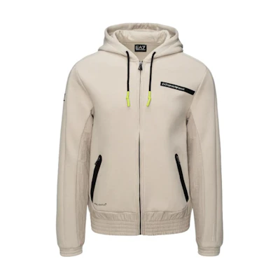 Emporio Armani Logo Zip-Up Hoodie Jacket Off-White 3DPM19-PJUXZ-1946