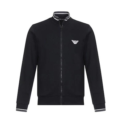 Emporio Armani Logo Zip-Up Jacket in Black 111532-9A571-00020