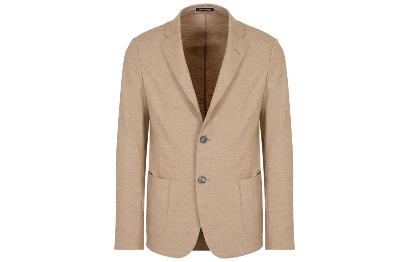 Emporio Armani Loose V-Neck Solid Color Long Sleeve Jacket H41G60-E1415-1120