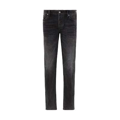 EMPORIO ARMANI Low-Rise Straight-Leg Casual Black Jeans for Men 6R1J16-1DQYZ-10006