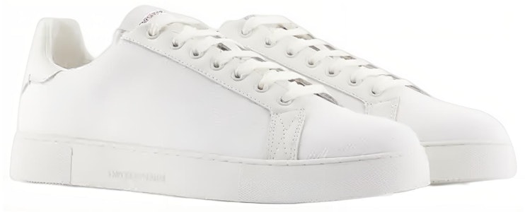 エンポリオ アルマーニ ロゴ ホワイト ローカット X4X316XM741M801 Lookbook エンポリオ アルマーニ ロゴ ホワイト ローカット X4X316XM741M801