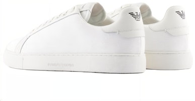 EMPORIO ARMANI阿瑪尼 徽標 低幫 時尚板鞋 男款 白色 Shop EMPORIO ARMANI阿瑪尼 徽標 低幫 時尚板鞋 男款 白色