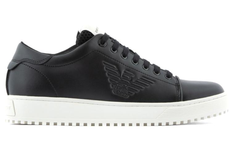 Emporio Armani Low-Top Fashion Sneaker 'Black' 圖 2