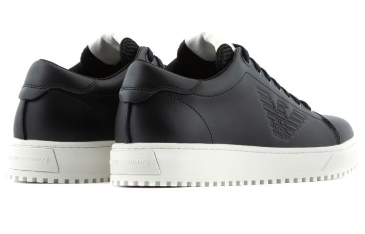Emporio Armani Low-Top Fashion Sneaker 'Black' 圖 4