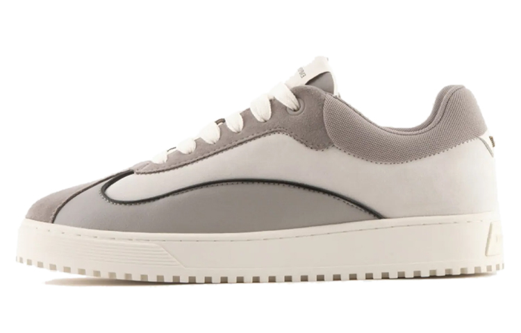Emporio Armani Low-Top Lace-Up Casual Sneakers Grey/White for Men X4X623XN791S151