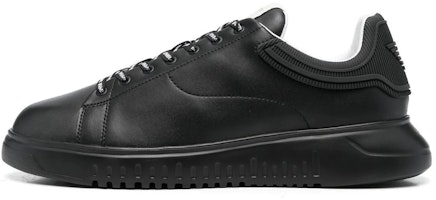 Emporio Armani Low-Top Leather 'Black Patchwork' X4X264XN191K001 Emporio Armani Low-Top Leather 'Black Patchwork' X4X264XN191K001